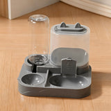 1 PC 2-in-1 Automatic Feeder with Controllable Food with Drink Bottle